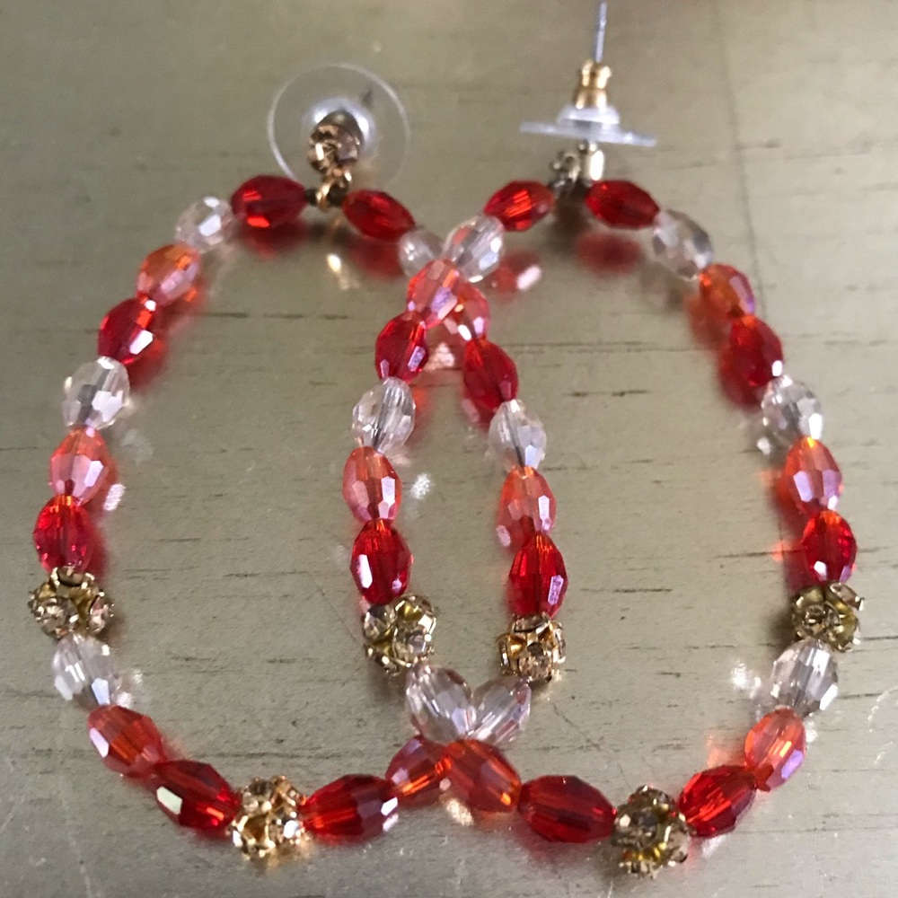 PERFECT FOR HOLIDAYS-BRAND NEW  HOOP EARRINGS! - Picture 6 of 6